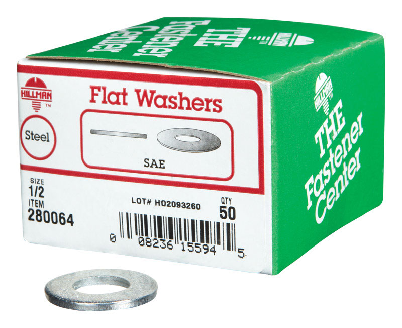 0.5 in. SAE Flat Washer - 50 Per Box