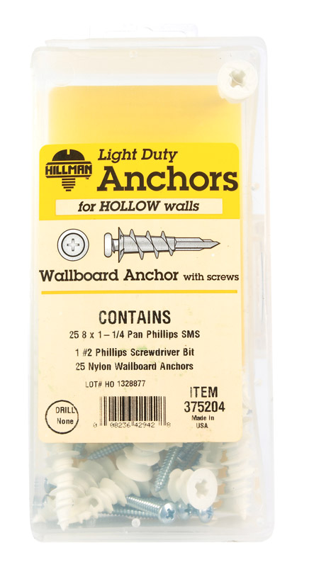 Picture of ACEDS 5326087 No.8 Wall Board Nulon Anchor Kit