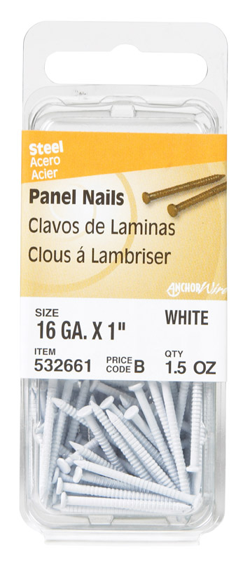 Picture of ACEDS 5331749 1 in. Panel Nail  White - 1.5 oz- pack of 6