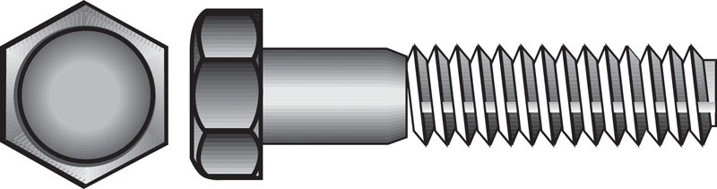0.5 x 4.5 in. USS Hex Bolts  Zinc