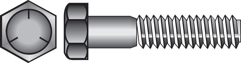 0.5 x 1 in. Grade 5 USS Hex Cap Screw