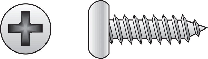 HILLMAN No. 8 Ga. X 1-1/2 in. L Phillips Pan Head Sheet Metal Screws 100 pk