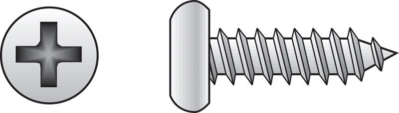 12 x 1.5 in. Stainless Steel Pan Head Sheet Metal Screw - 100 Per Box