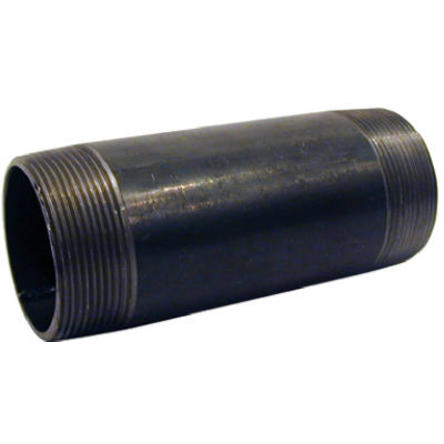 Galvanized Nipple, Black - 1 x 12 in.