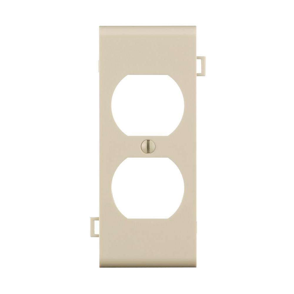 1 Gang Light Almond Duplex Center Panel Sectional Wall Plate
