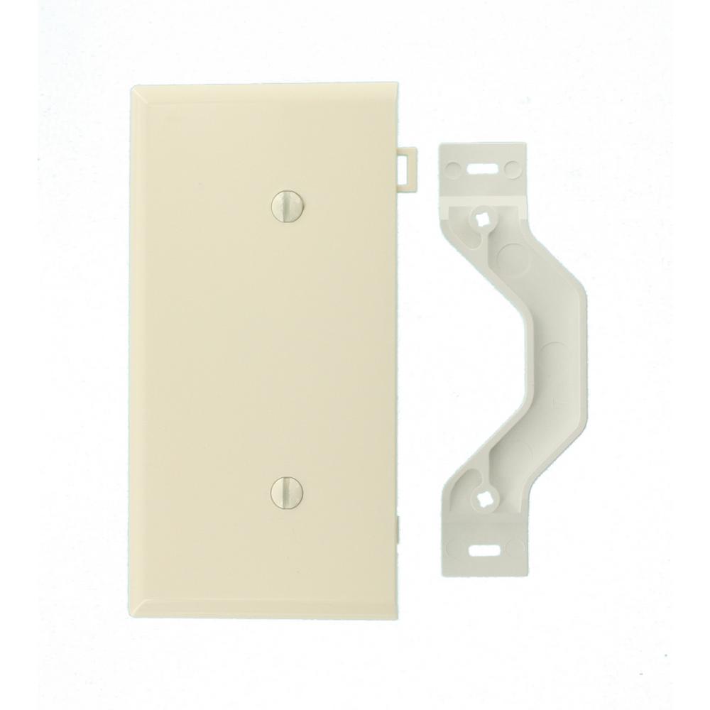 1 Gang Light Almond Blank End Panel Sectional Wall Plate