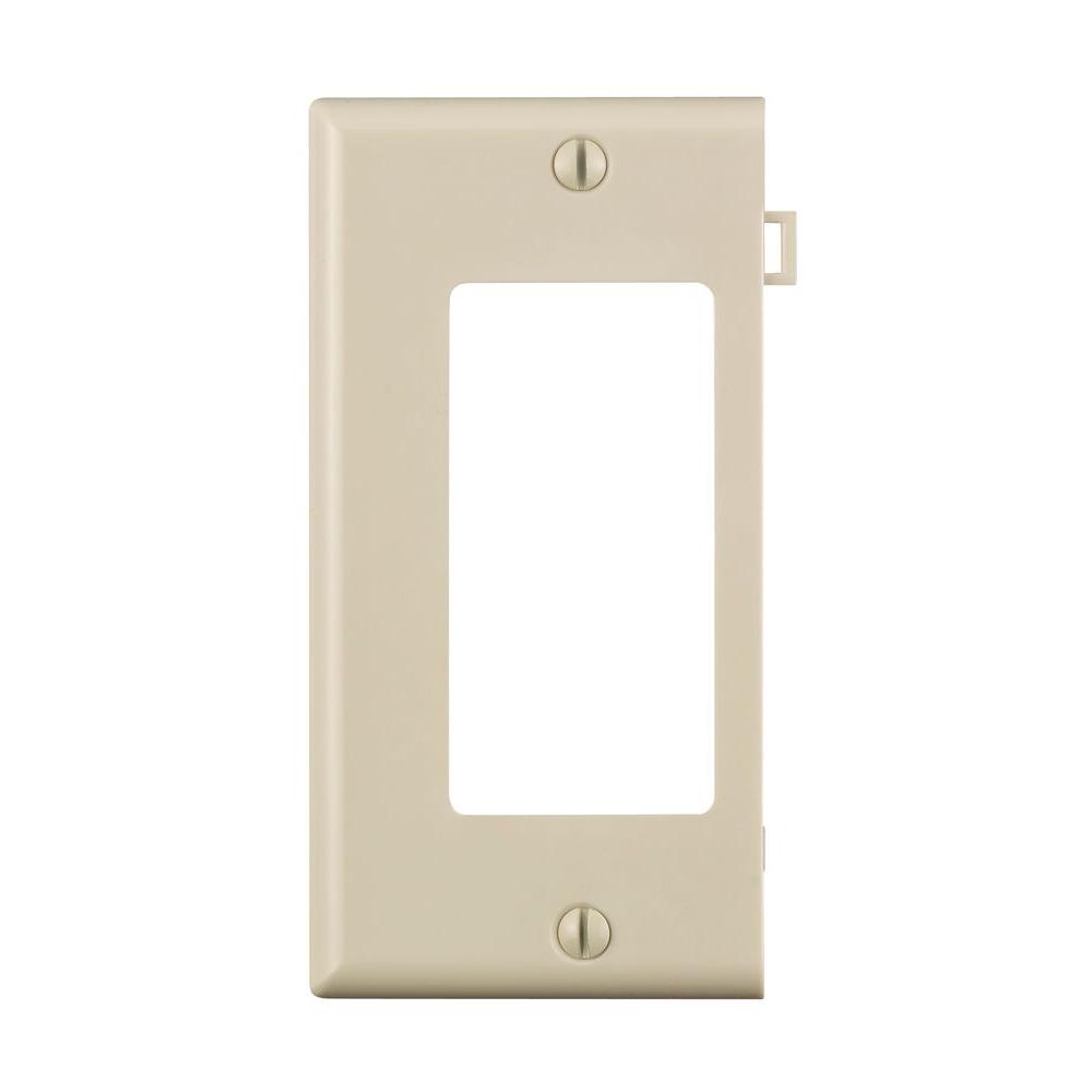 Leviton Light Almond 1 gang Thermoplastic Nylon Decorator Sectional End Wall Plate 1 pk