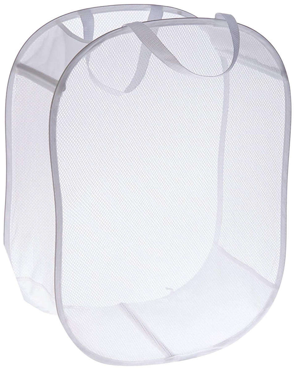 Picture of Whitmor 6368-8357-WHT 17 x 17 x 15 in. White Mesh Pop & Fold Laundry Basket