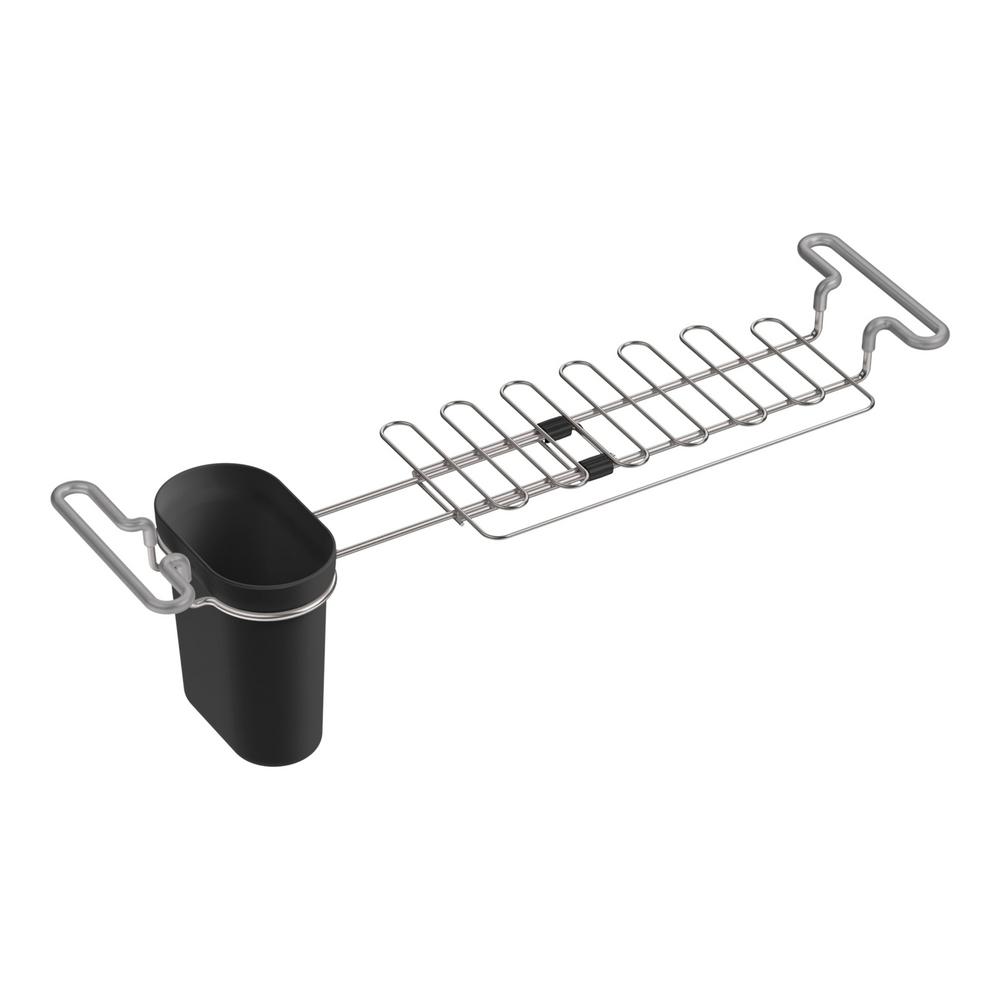 Picture of Kohler 5473-CHR 14.6-17.6 in. Charcoal & Stainless Steel Kitchen Sink Utility Rack