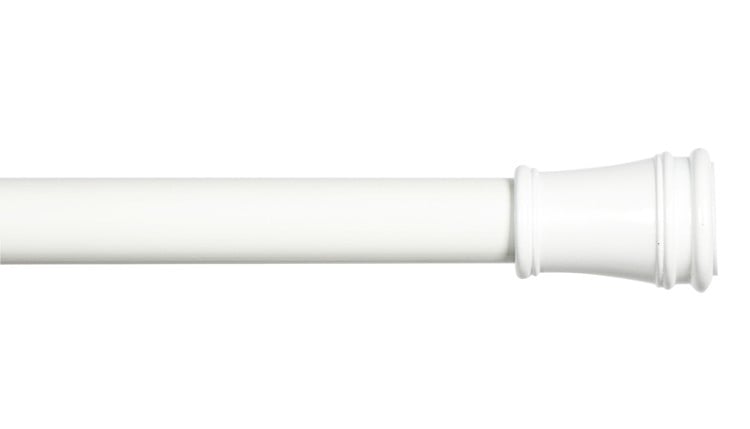 28-48 in. White Rogers Cam Lock Tension Rod, White