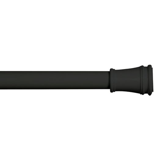 28-48 in. Twist & Fit Rogers Spring Tension Rod, Black