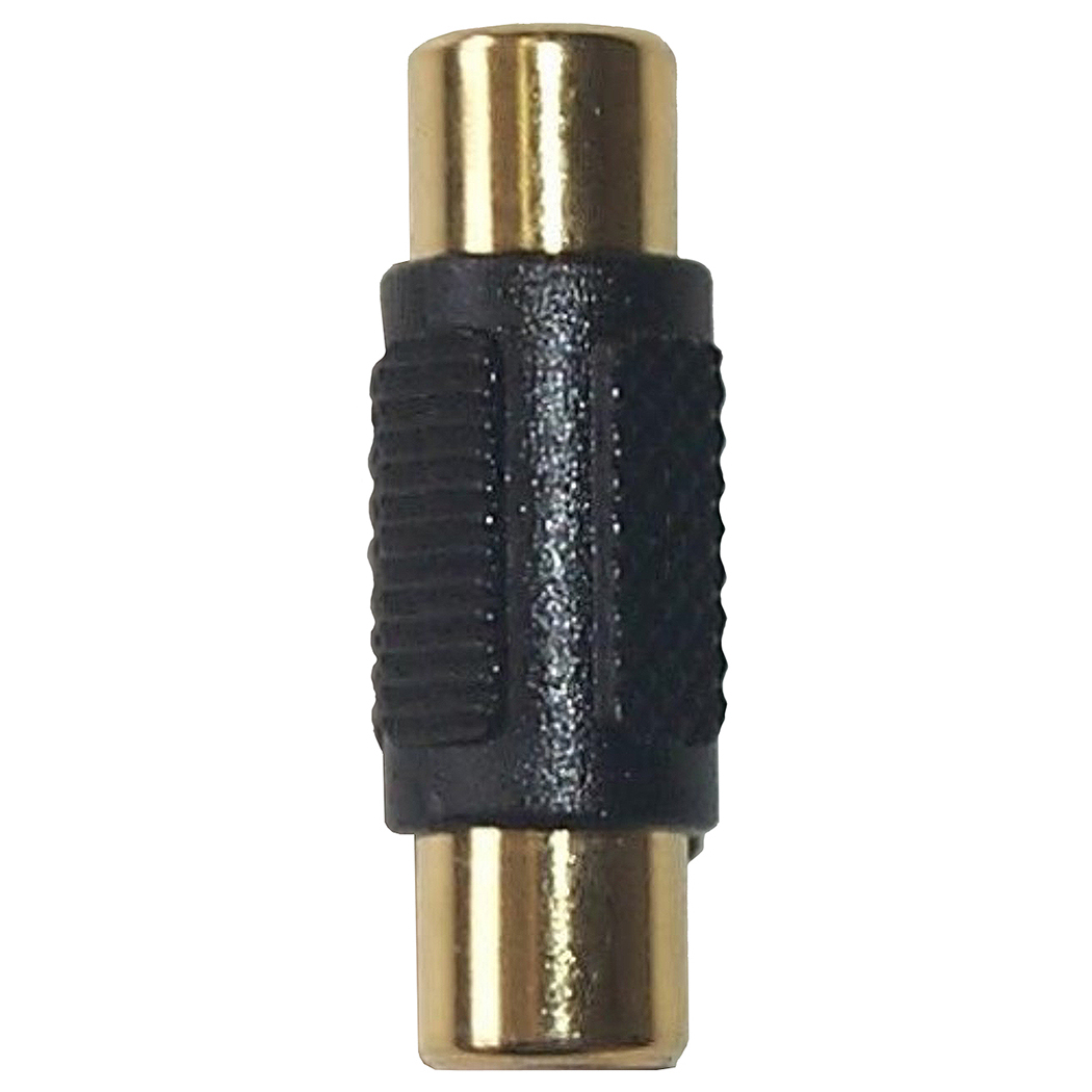 Picture of Black Point Products BA-006-GOLD Gold Plated RCA Coupler&#44; Black
