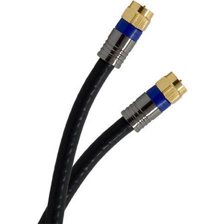 25 ft. Black RG6 Quad Shield Coax Cable