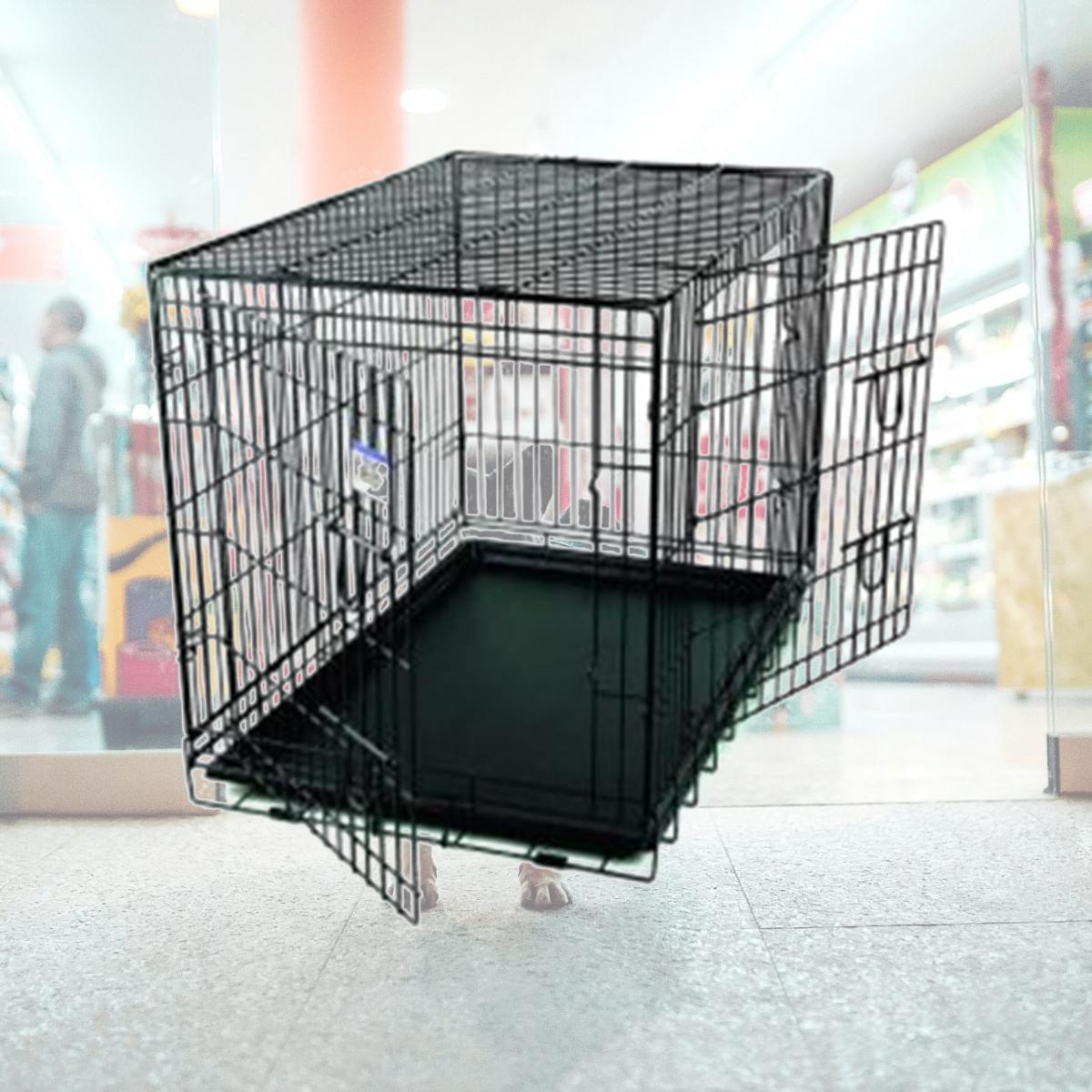 Picture of Pet Lodge WCLRG 36 x 24 x 27 in. Large Black Double Door Wire Pet Crate