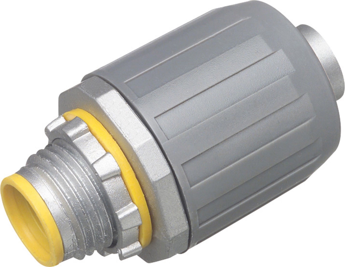 Picture of Arlington Industries LT10A-1 1 in. Zinc Snap2IT Liquid-Tight Push-On Straight Connector with Insulated Throat