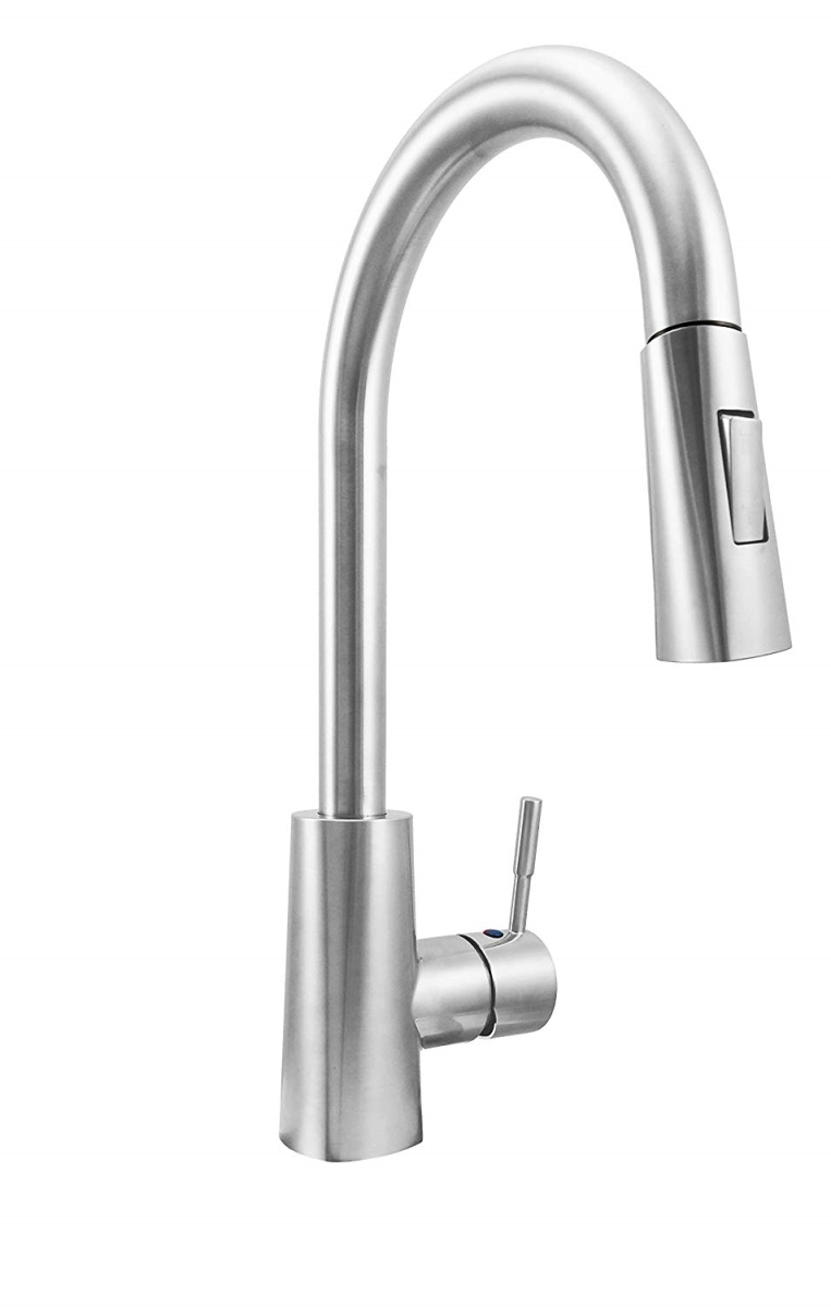 Chrome Single Handle Exquisite High-Arc Pulldown Spray Kitchen Faucet -  FastFood, FA3005926