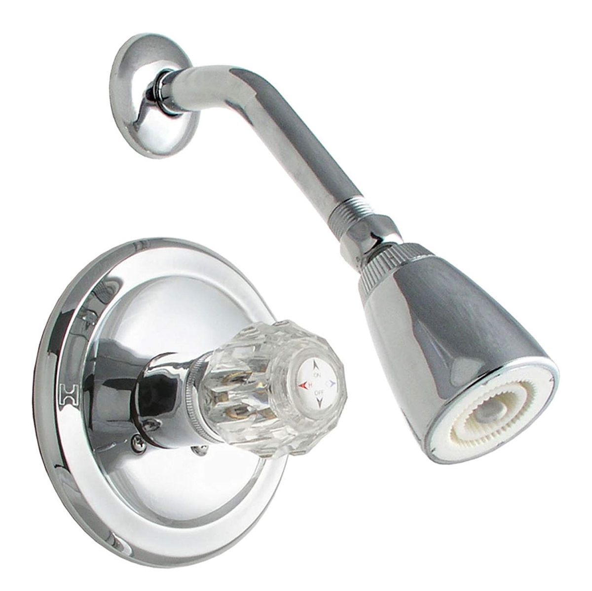 LDR  Chrome & Acrylic Single Handle Shower Faucet Set
