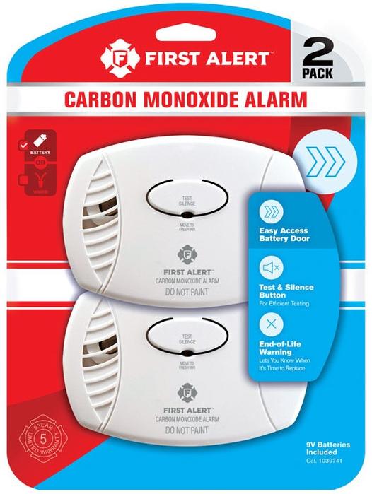 Picture of First Alert 1039741 Battery Electrochemical Carbon Monoxide Alarm