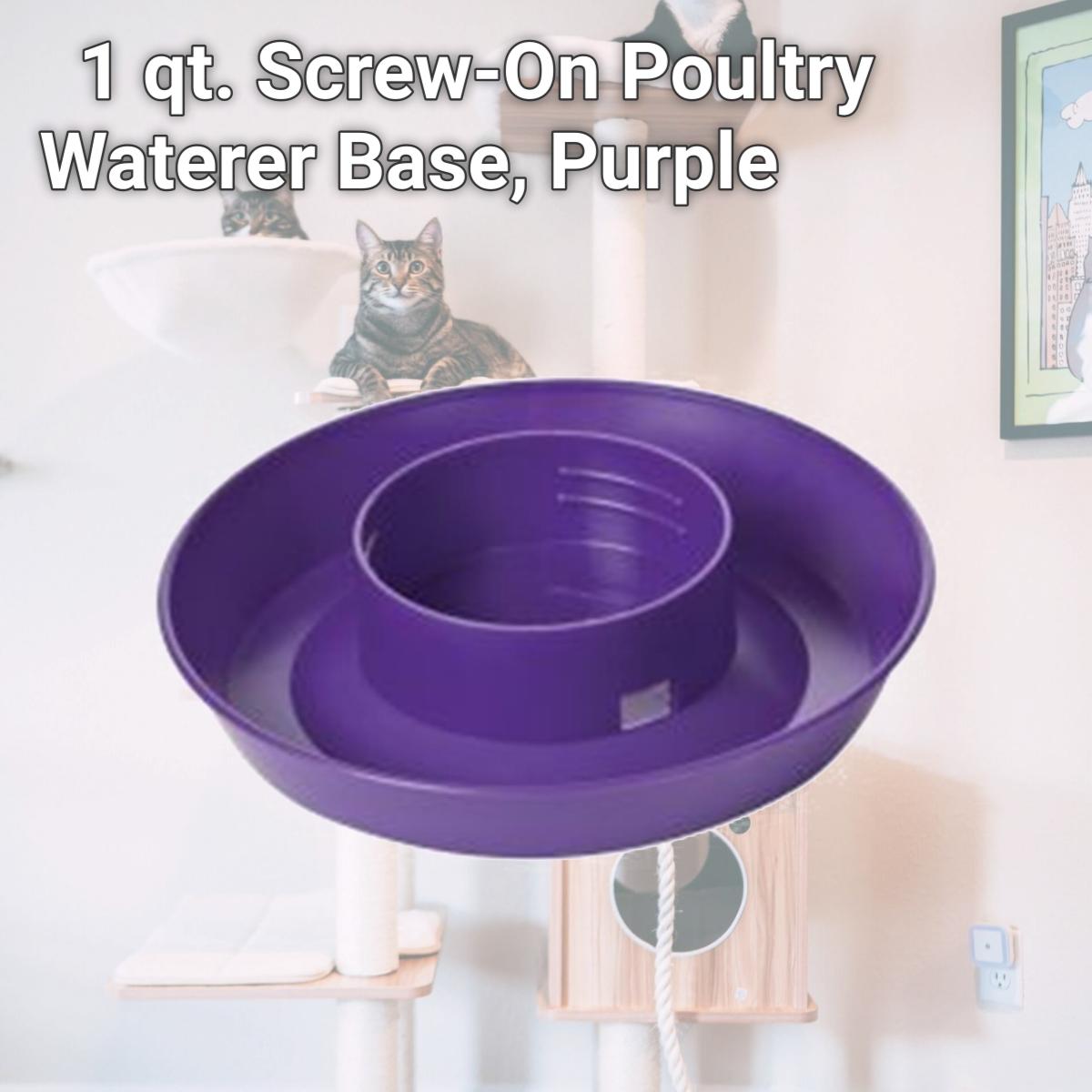 Picture of Miller Manufacturing 740PURPLE 1 qt. Screw-On Poultry Waterer Base, Purple