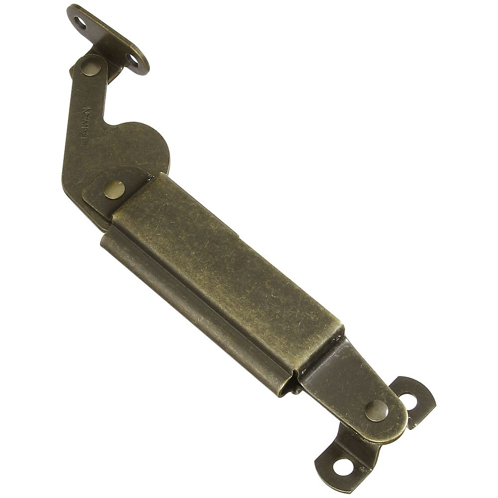 Spring Lid Left Supports, Antique Brass