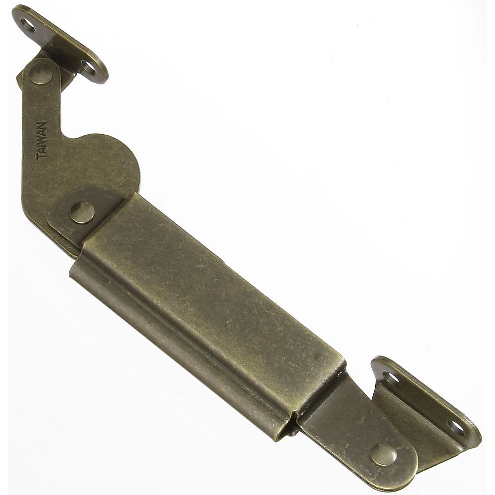 Stanley National Hardware N208-686 Spring Lid Supports, Antique Brass