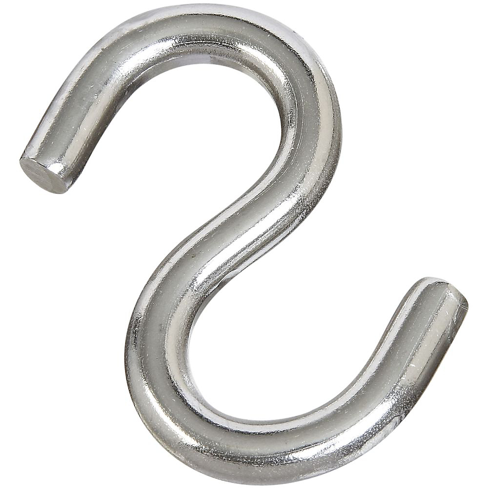 Stanley National Hardware N233-551 2.5 in. Open S Hook, Stainless Steel