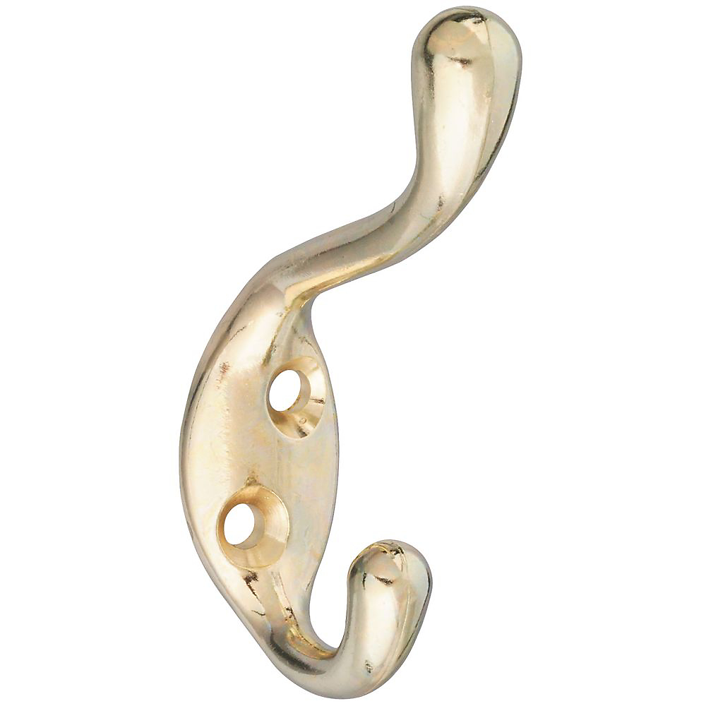 Stanley National Hardware N248-229 Heavy Duty Coat & Hat Hook, Brass