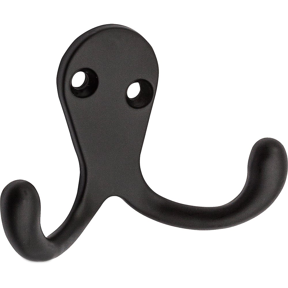 Double Clothes Hook, Oil Rubbed Bronze - Pack of 2