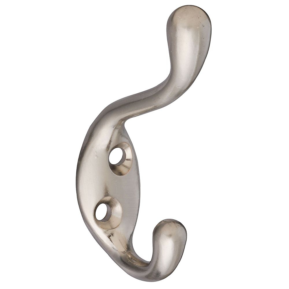 Stanley National Hardware N331-009 Heavy Duty Coat & Hat Hook, Satin Nickel