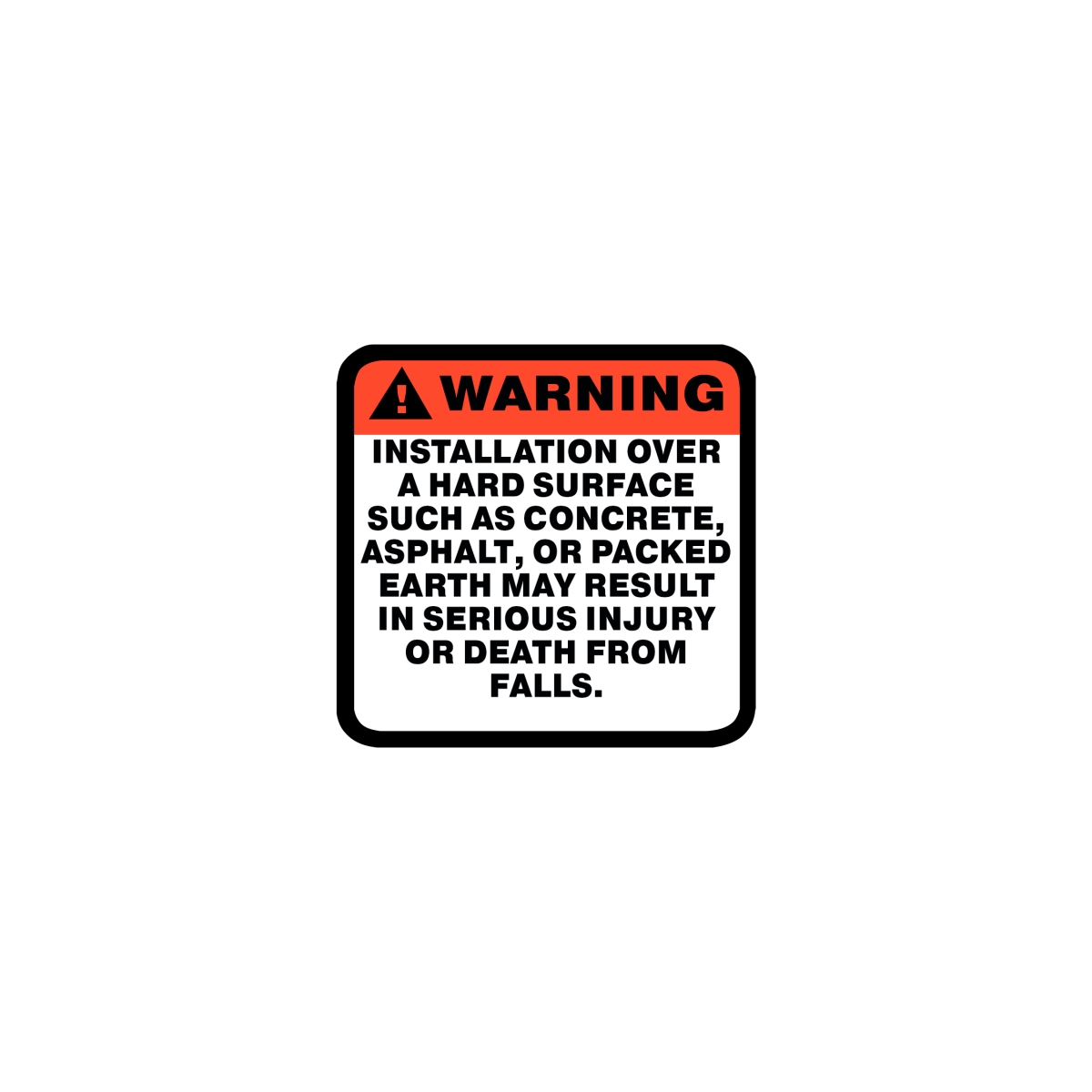 Label SP IN 2.5 x 2.5 in. Spanish Install Hard Surface Label