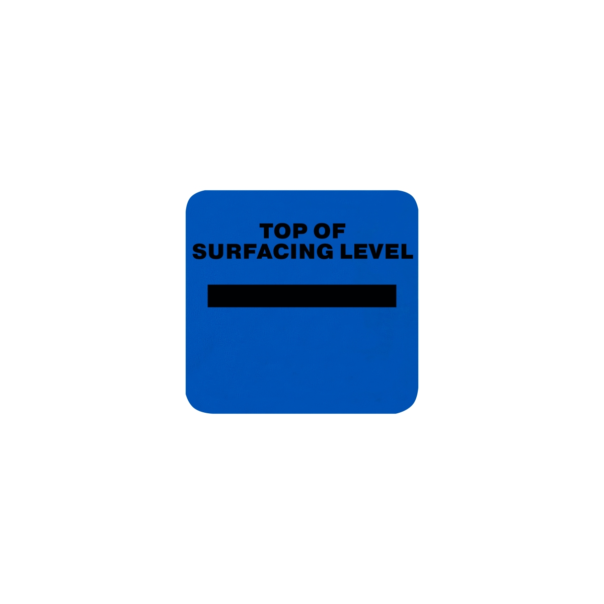 Label SP SL 2.5 x 2.5 in. Spanish Surfacing Level Marker Warning Label