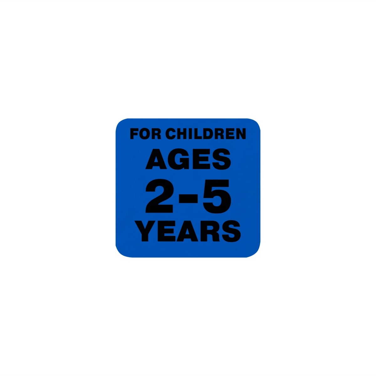 Label SP TF 2.5 x 2.5 in. Spanish Two to Five Years Age Group Warning Label