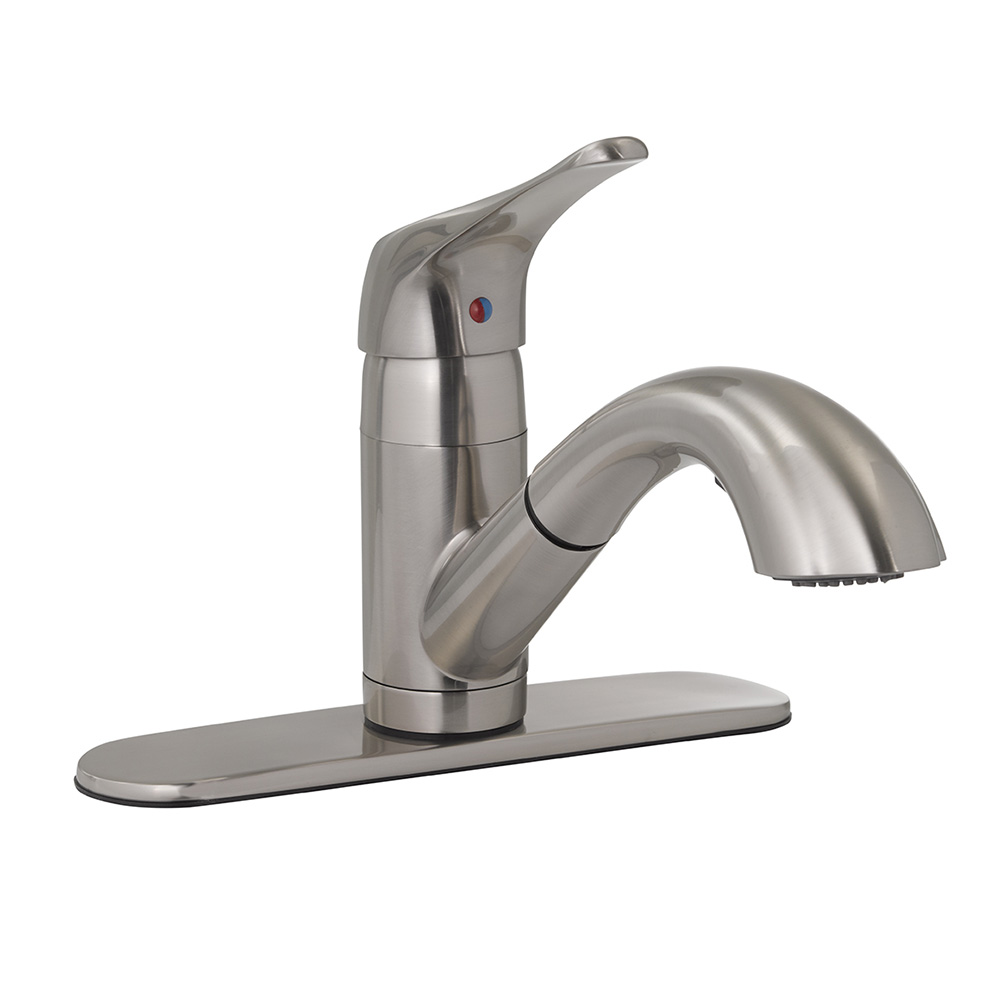 Picture of Jones Stephens 1559023 Stainless Steel Transitional Pull-Out Kitchen Faucet
