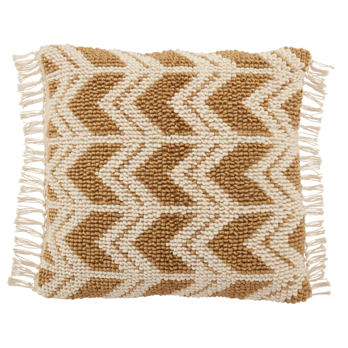 Picture of Jaipur Living PLW103677 22 in. Takeo Chevron Poly Fill Pillow&#44; Gold & Ivory