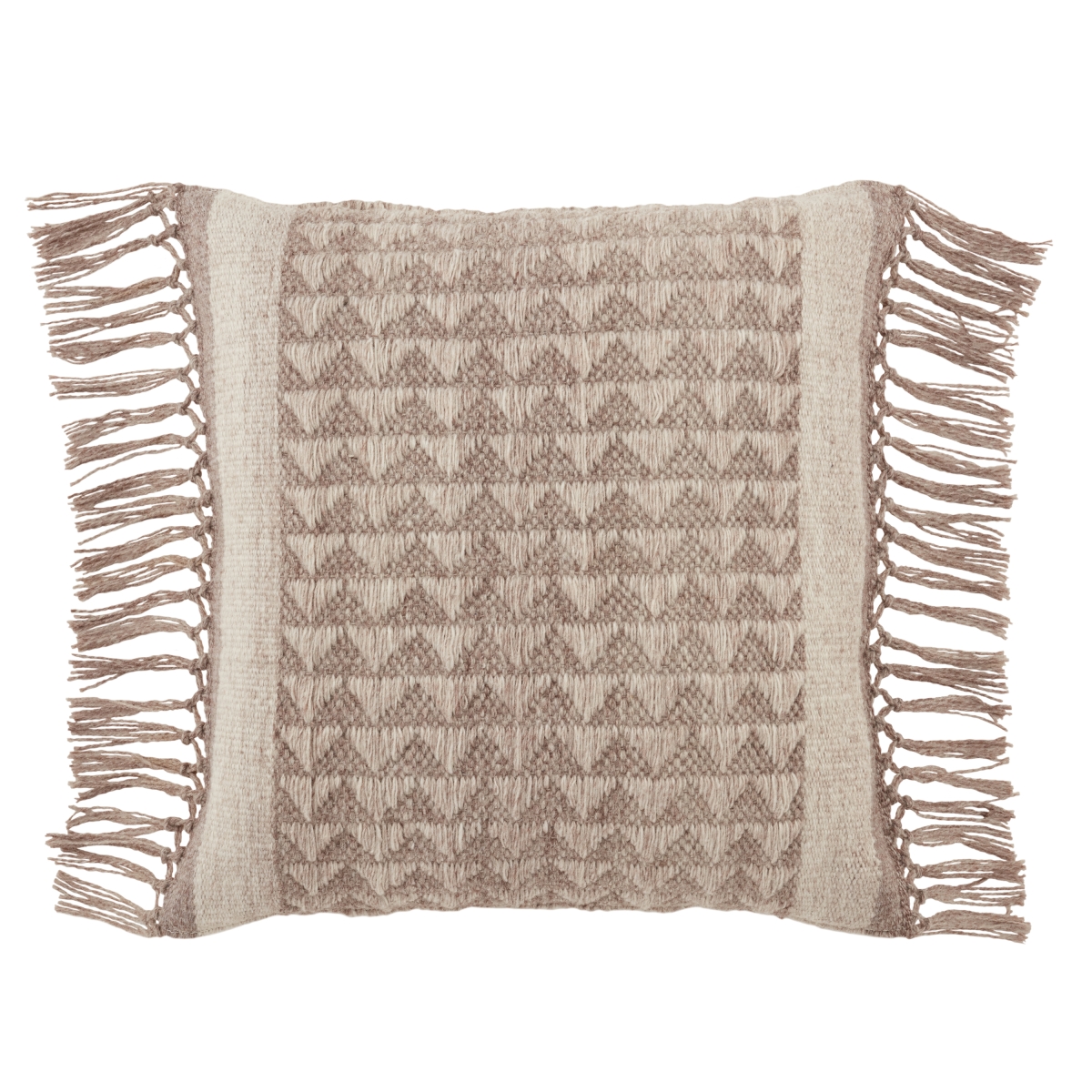Picture of Vibe by Jaipur Living PLW103709 18 in. Athenian Edris Indoor & Outdoor Geometric Polyester Fill Pillow&#44; Taupe