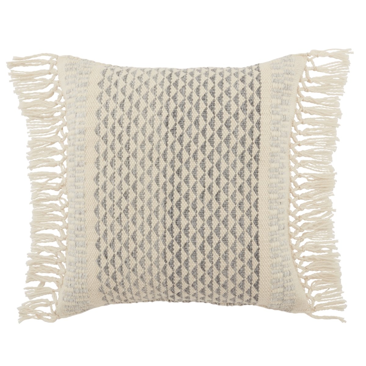 Picture of Vibe by Jaipur Living PLW103717 18 in. Liri Haskell Indoor & Outdoor Geometric Polyester Fill Pillow&#44; Gray & Ivory