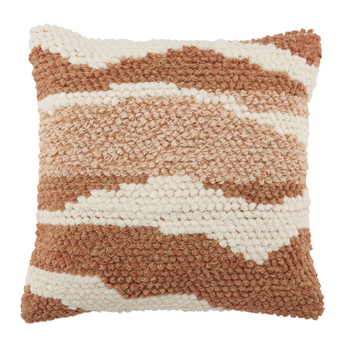Picture of Jaipur Living PLW103721 22 in. Nazka Hasani Indoor & Outdoor Abstract Polyester Fill Square Pillow&#44; Tan & White
