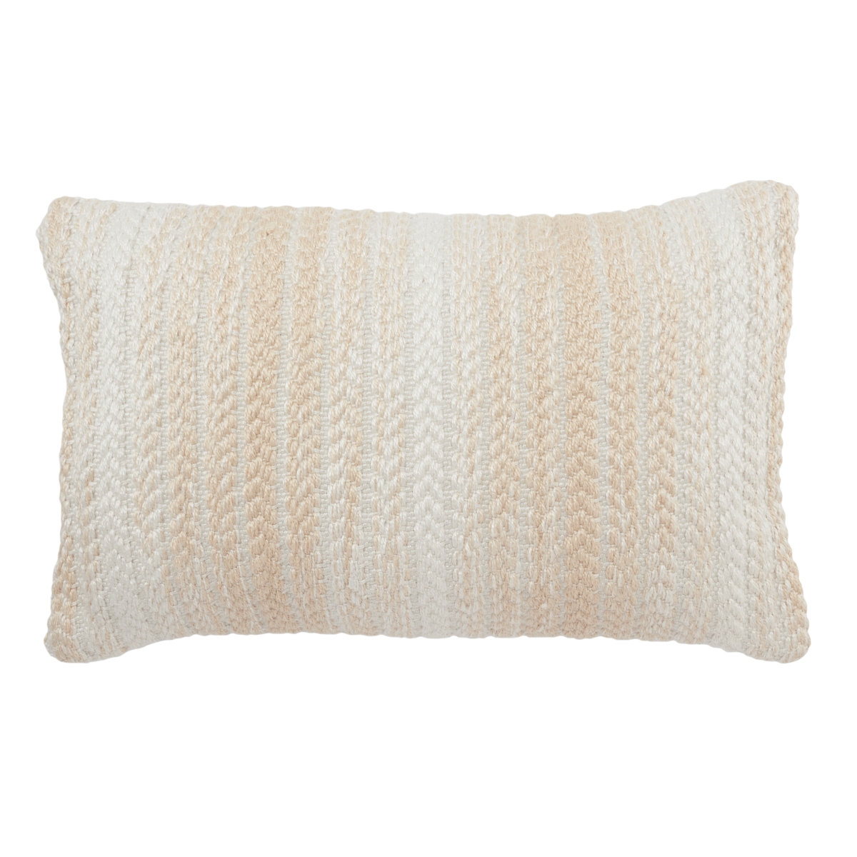 Picture of Vibe by Jaipur Living PLW103728 13 x 21 in. Reed Austrel Indoor & Outdoor Ombre Polyester Fill Lumbar Pillow&#44; Cream & White