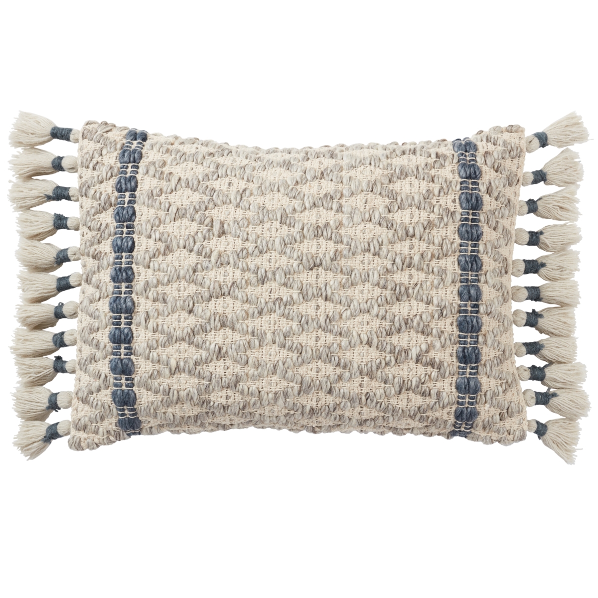 Picture of Jaipur Living PLW103954 16 x 24 in. Celie Solid Poly Fill Lumbar Pillow&#44; Light Grey & Navy