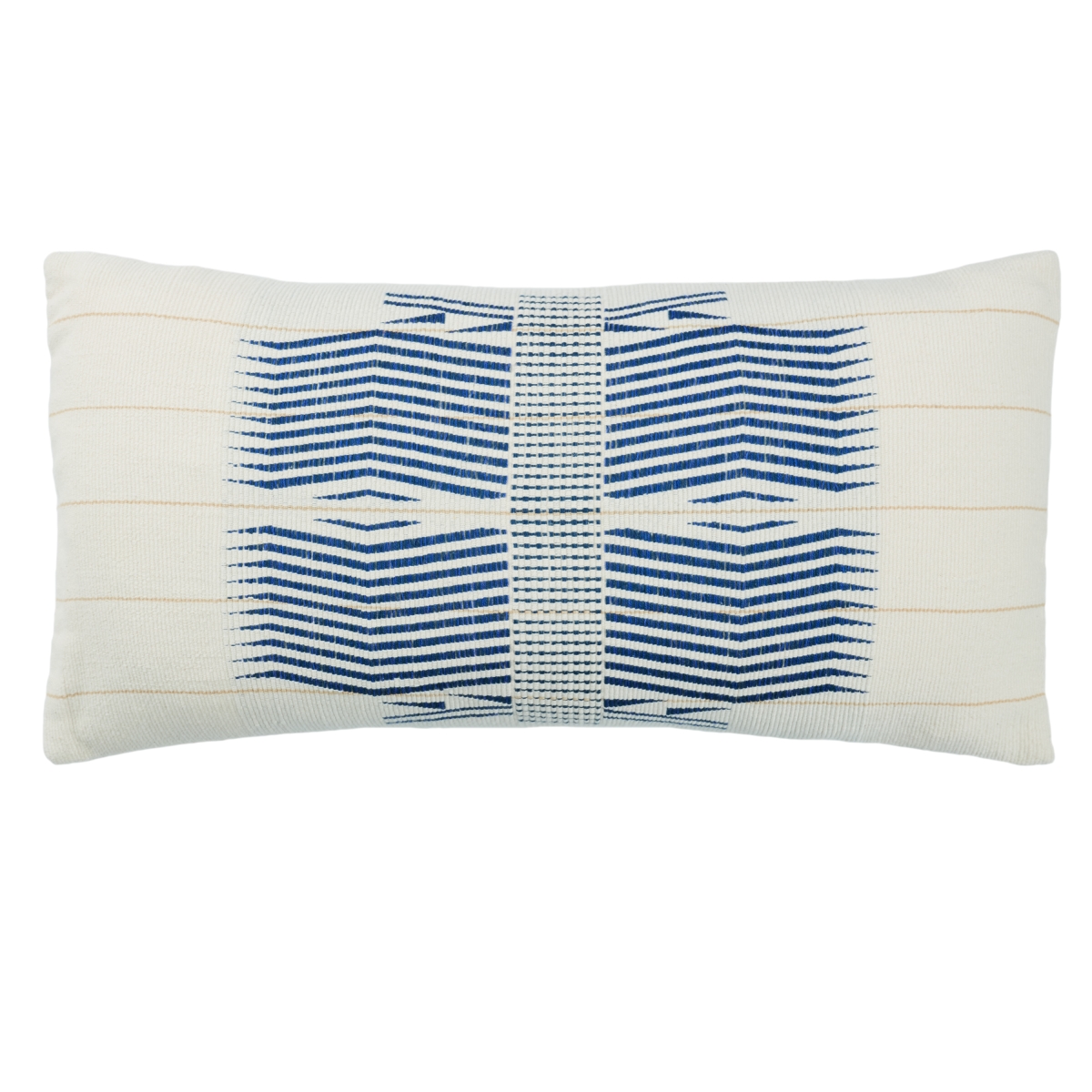 Picture of Jaipur Living PLW103850 12 x 24 in. Lumbar Milak Tribal Poly Fill Pillow&#44; Blue & Cream