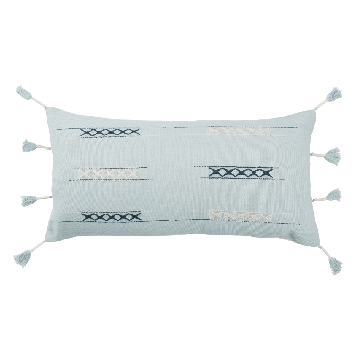 Picture of Jaipur Living PLW103883 13 x 21 in. Lumbar Seloupe Tribal Poly Fill Pillow&#44; Light Blue & Cream