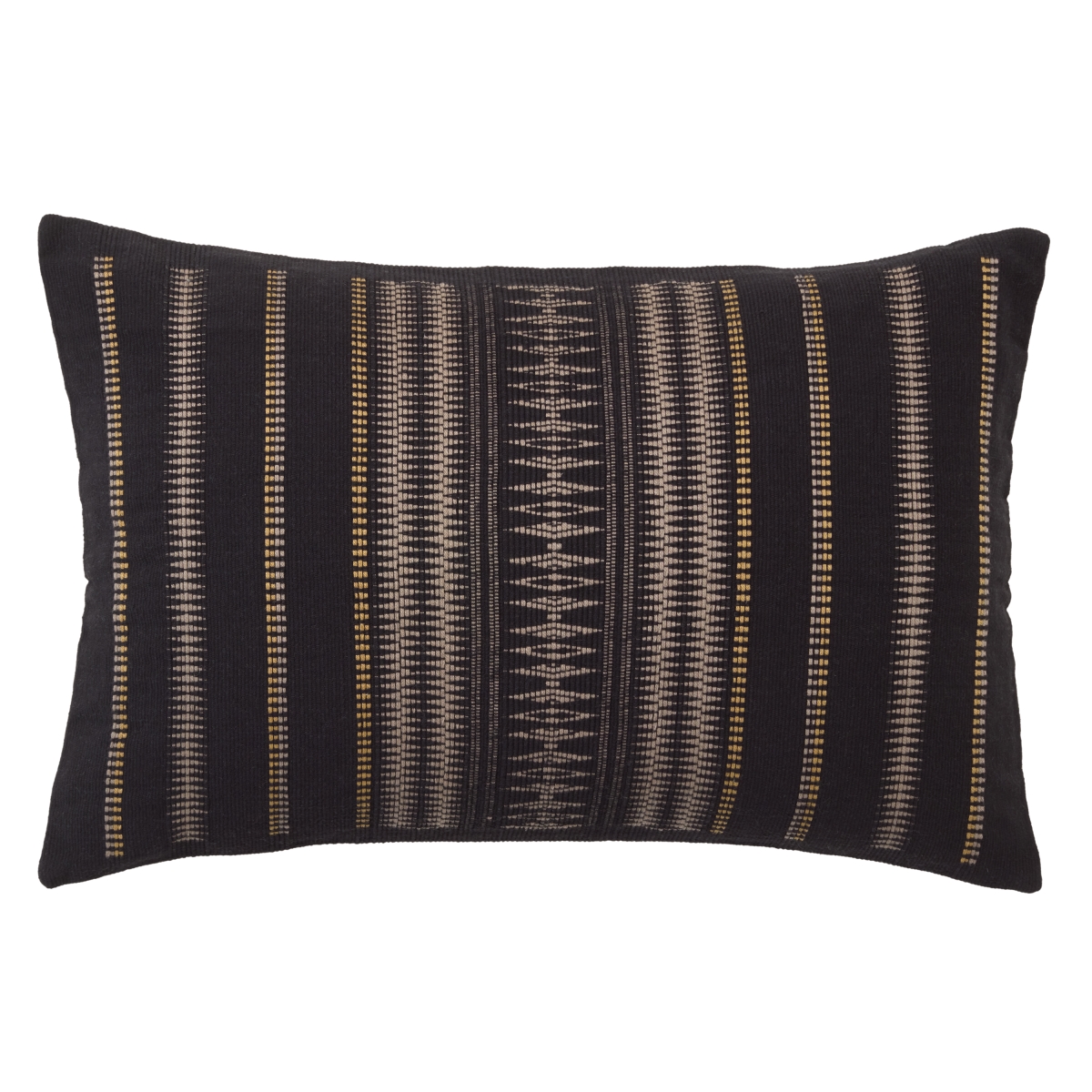 Picture of Jaipur Living PLW103878 16 x 24 in. Lumbar Dzukou Tribal Poly Fill Pillow&#44; Black & Taupe