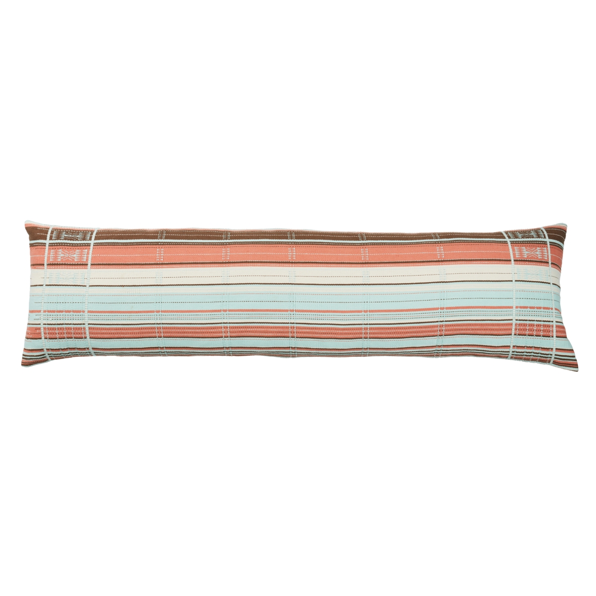 Picture of Jaipur Living PLW103884 13 x 48 in. Lumbar Rengma Tribal Sky Poly Fill Pillow&#44; Blue & Coral