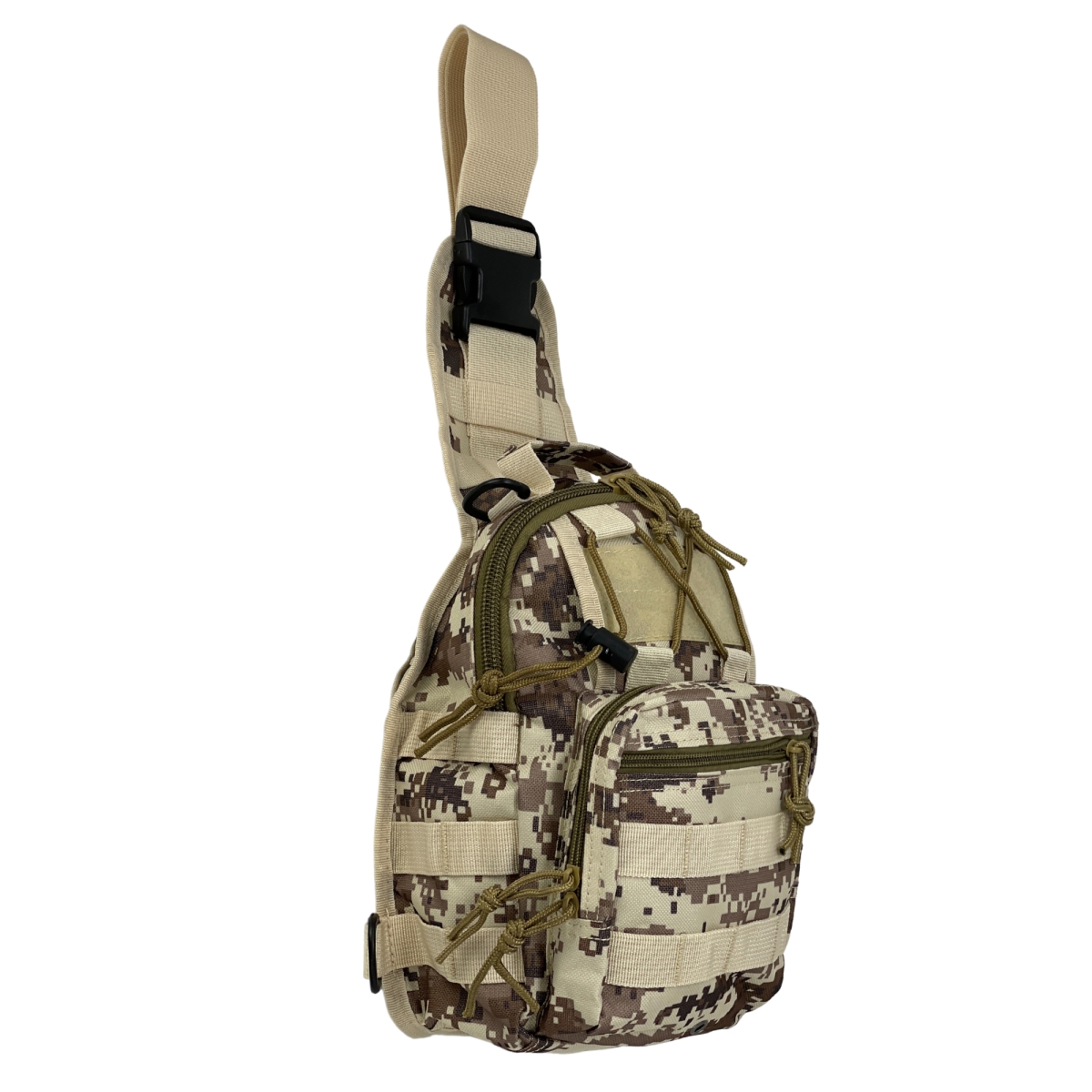 Picture of JupiterGear JG-SLNGBAG1-DSRT Tactical Military Sling Backpack Shoulder Bag Molle Outdoor Daypack Backpack with Adjustable Strap - Desert ACU