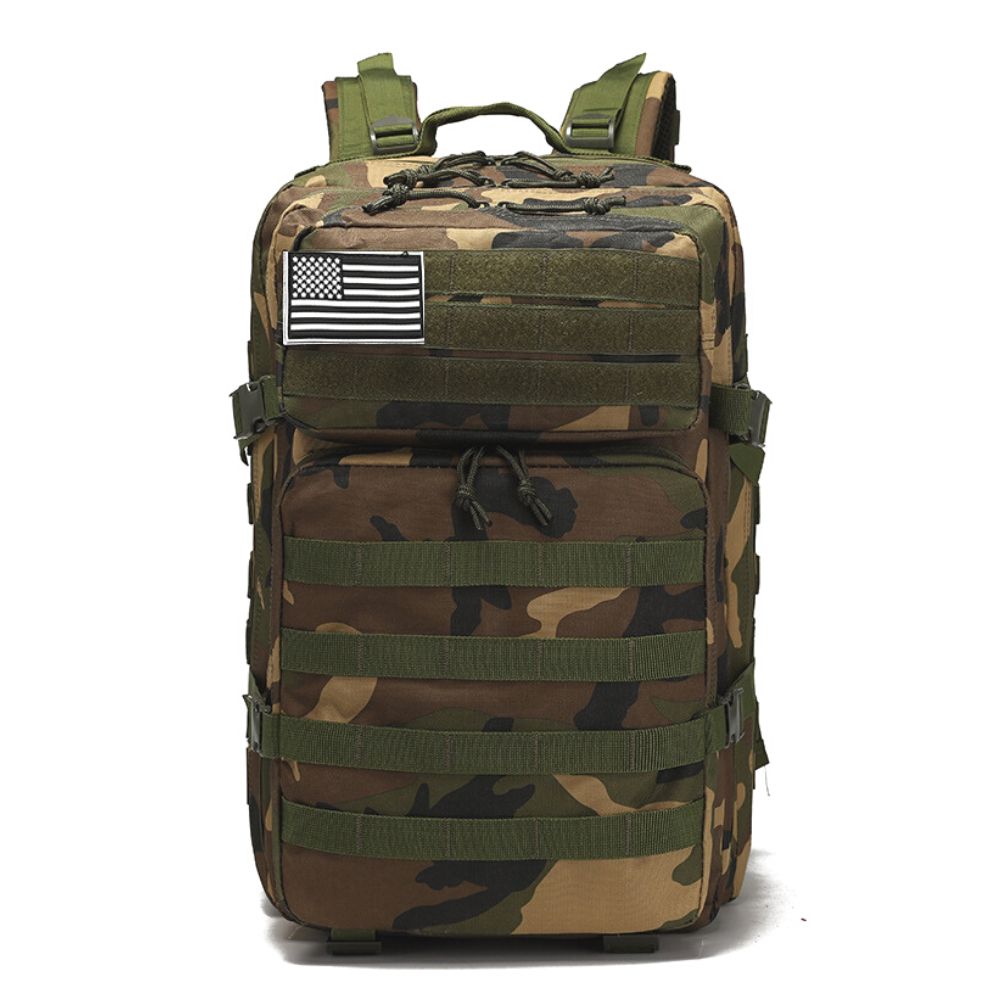 Picture of JupiterGear JG-TACTBP10A-45L-CAMO Tactical Military 45L Molle Backpack&#44; Camo Green