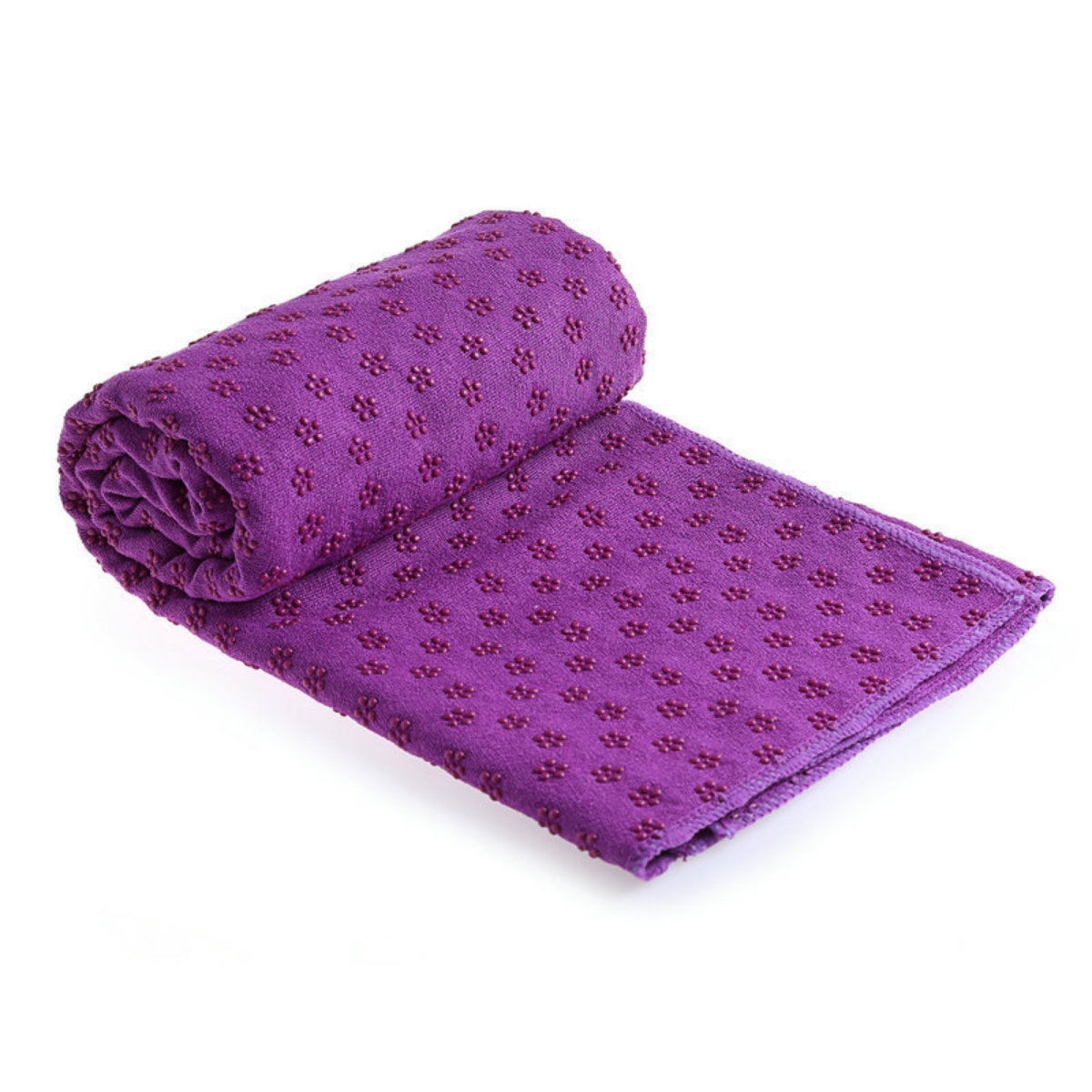 Picture of JupiterGear JG-YOGATWL-SOLID-DRKPRP Premium Absorption Hot Yoga Mat Towel with Slip-Resistant Grip Dots - Dark Purple
