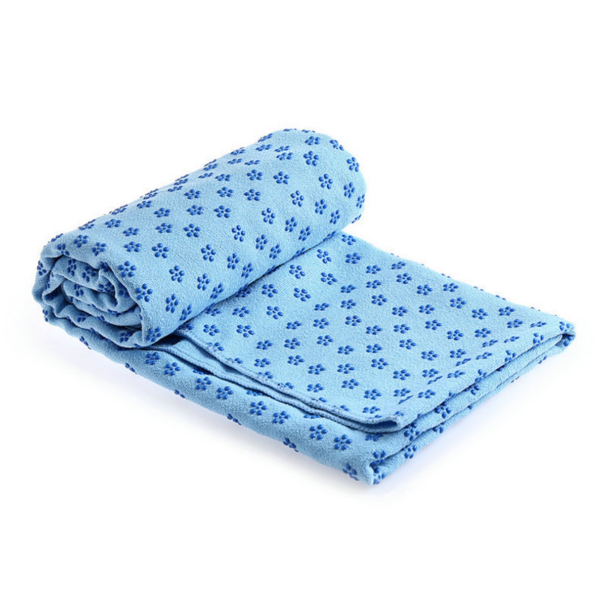 Picture of JupiterGear JG-YOGATWL-SOLID-LGTBLU Premium Absorption Hot Yoga Mat Towel with Slip-Resistant Grip Dots - Light Blue