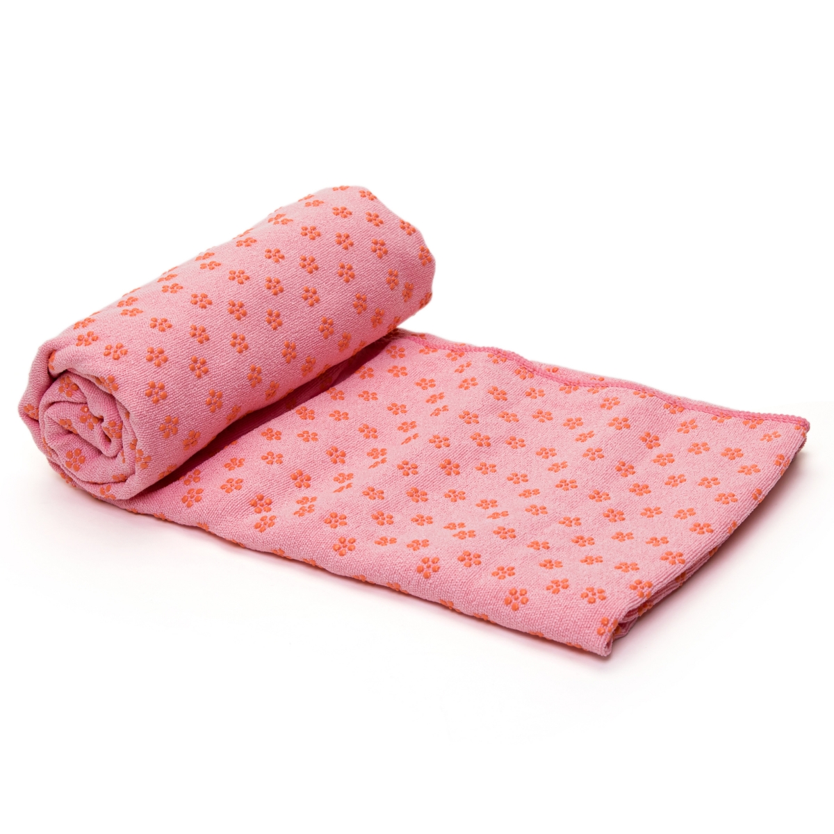 Picture of JupiterGear JG-YOGATWL-SOLID-LGTPNK Premium Absorption Hot Yoga Mat Towel with Slip-Resistant Grip Dots - Light Pink