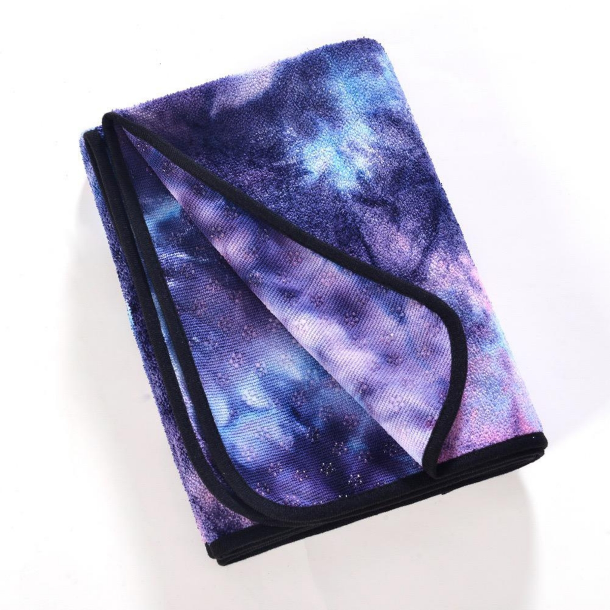 Picture of JupiterGear JG-YOGATWL-TIEDYE2-BLU-PRP Tie Dye Yoga Mat Towel with Slip-Resistant Grip Dots - Blue & Purple