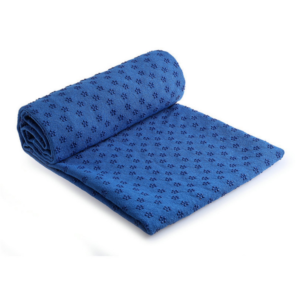 Picture of JupiterGear JG-YOGATWL-SOLID-DRKBLU Premium Absorption Hot Yoga Mat Towel with Slip-Resistant Grip Dots - Dark Blue